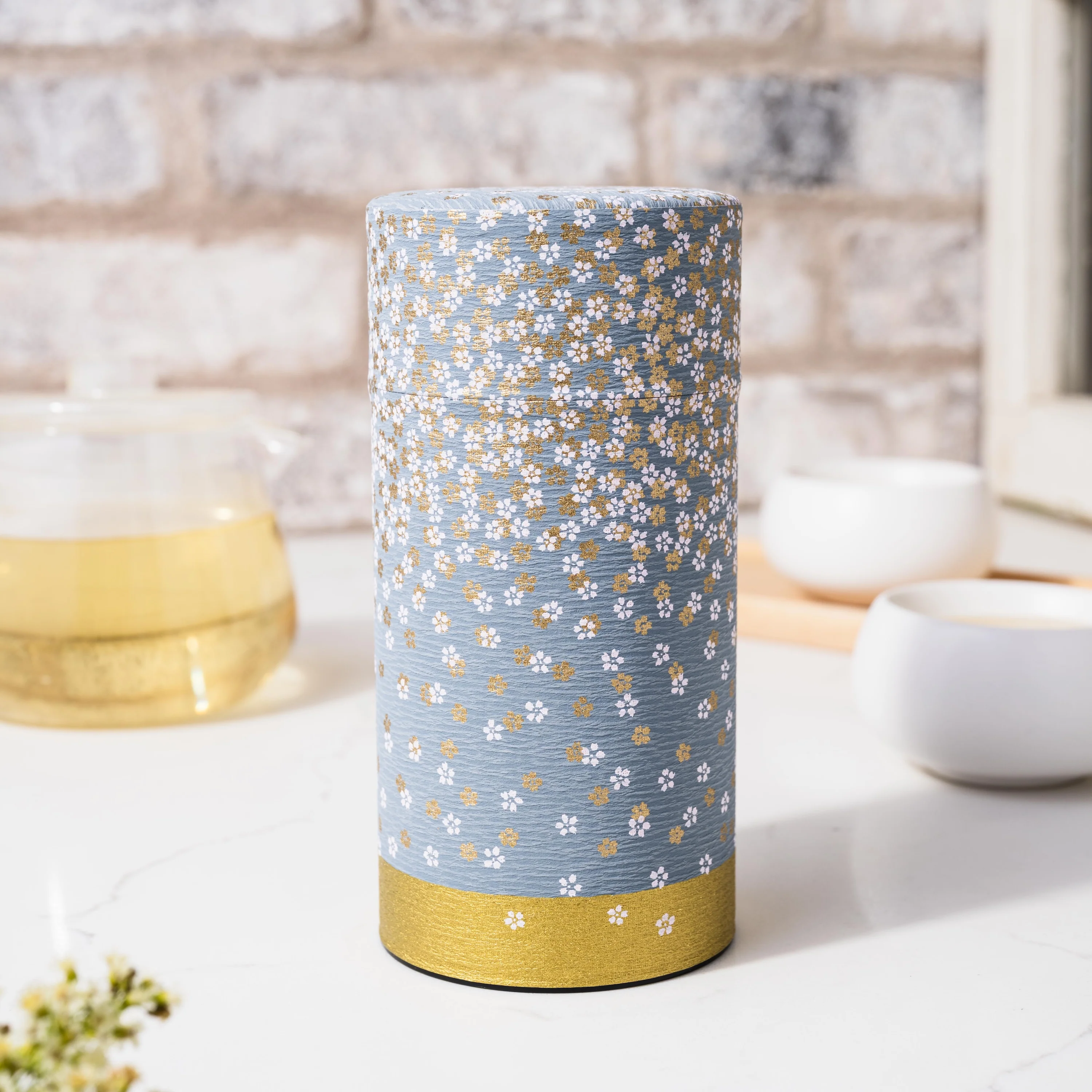 Japanese Tea Tin — Gold Sakura - Image 3