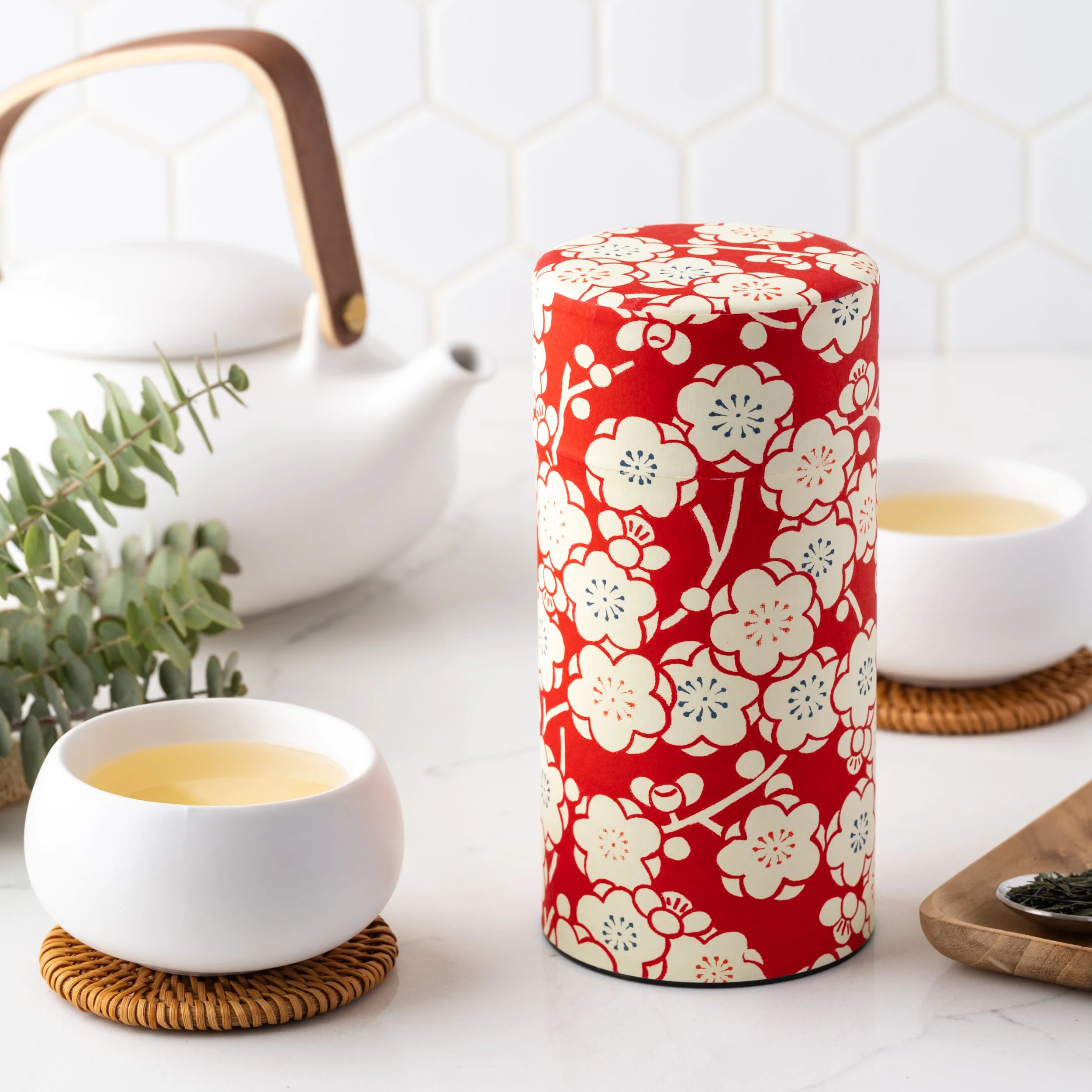 Japanese Tea Tin — Red Sakura